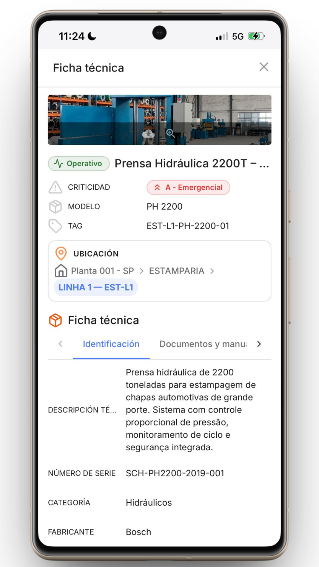 Ficha técnica móvil de YUFRA